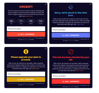 Example “Break The Internet” banners (Image: Fight For The Future)